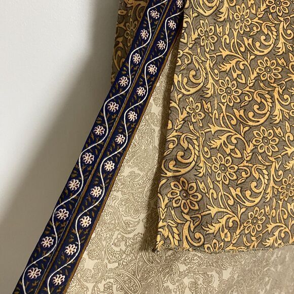 Darn Good Yarn Sari‎ Silk Wrap Skirt Size Regular Mini Reversible Boho NWT - Picture 5 of 6